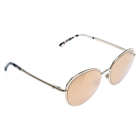 chanel sonnenbrille round|chanel sunglasses with on side.